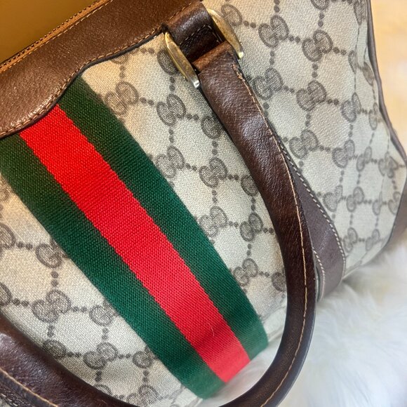 Gucci GG Monogram Supreme Sherryline Ophidia Boston Bag with Ophidia Key Case - Picture 5 of 16